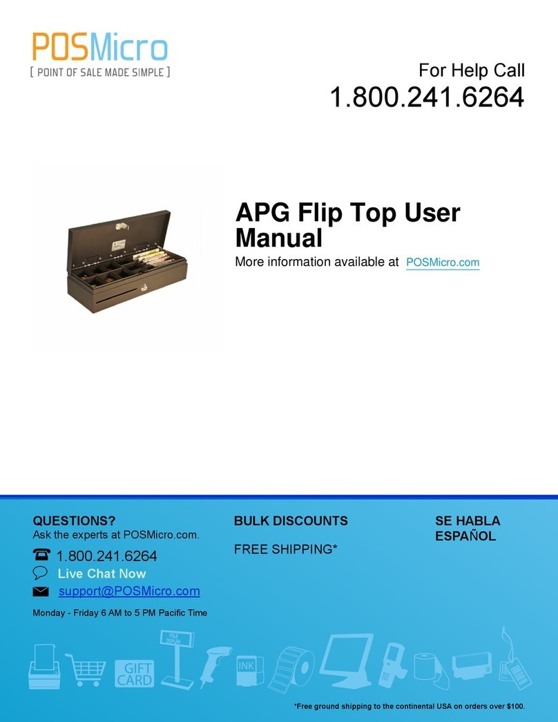 POSMicro APG Flip Top User manual