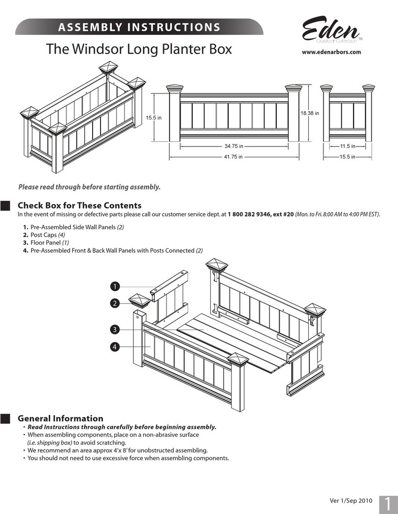 Eden Windsor Long Planter Assembly instructions