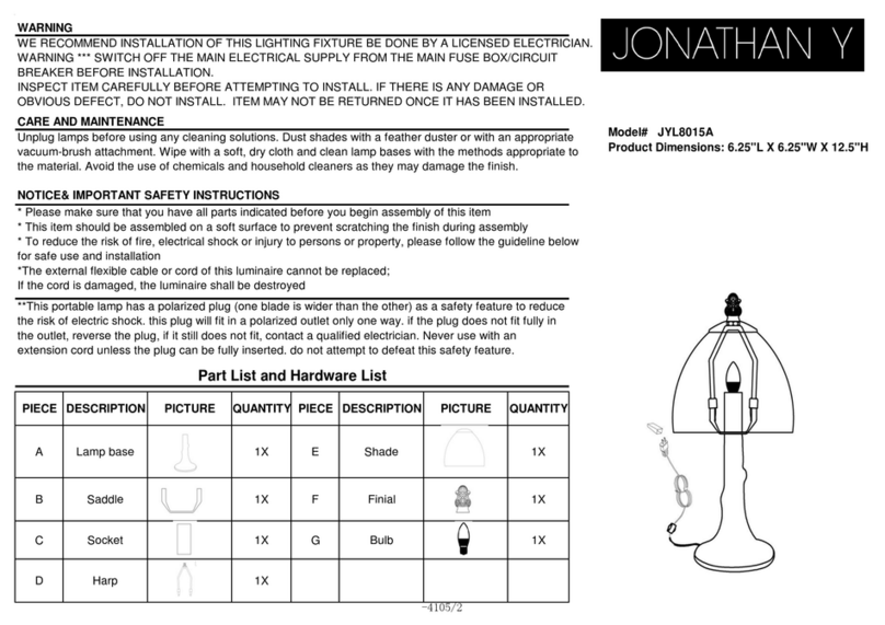 JONATHAN Y JYL8015A quick start guide JONATHAN Y JYL8015A quick start guide
