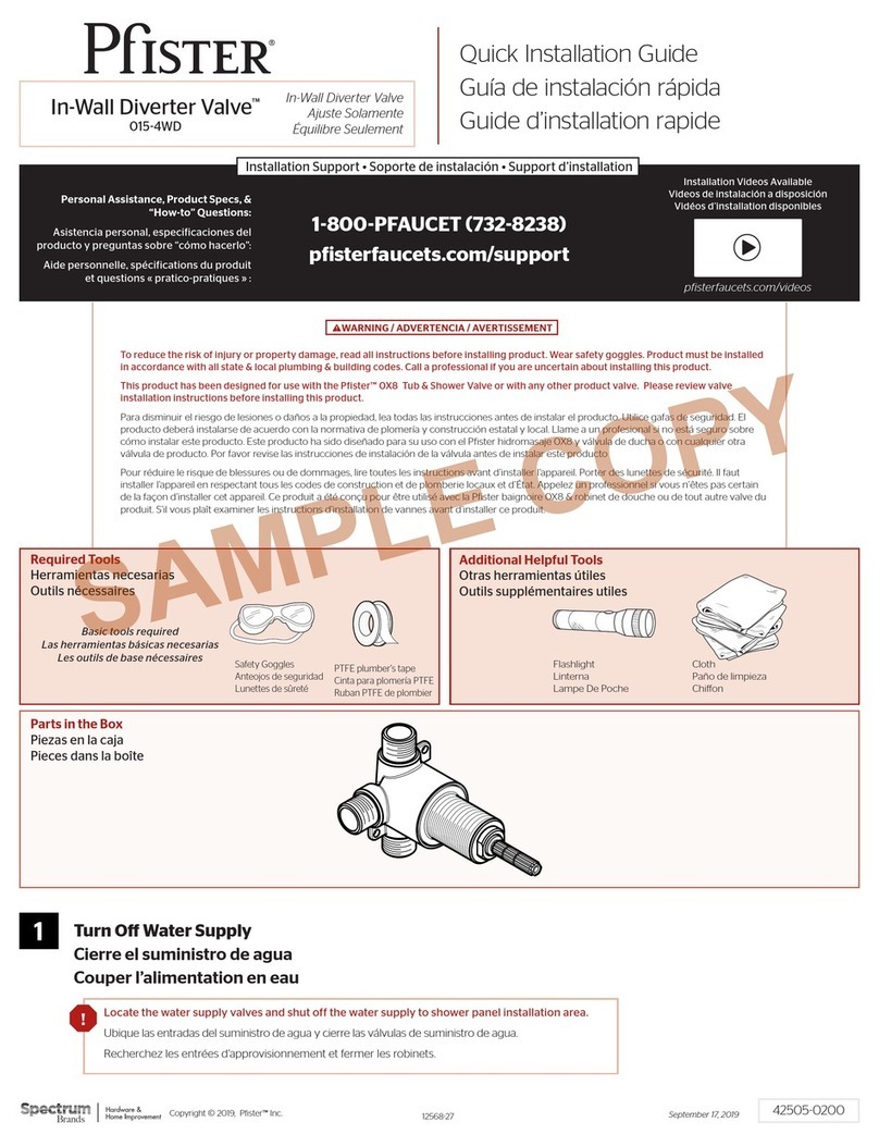 Pfister 015-4WD User manual