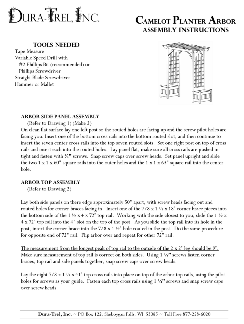 Dura Trel CAMELOT PLANTER ARBOR User manual