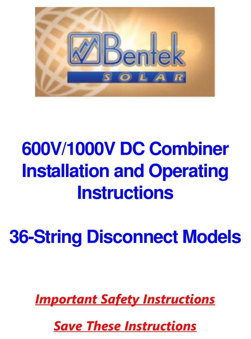 Bentek Solar BTKv-D360 Series Installation and operating instructions