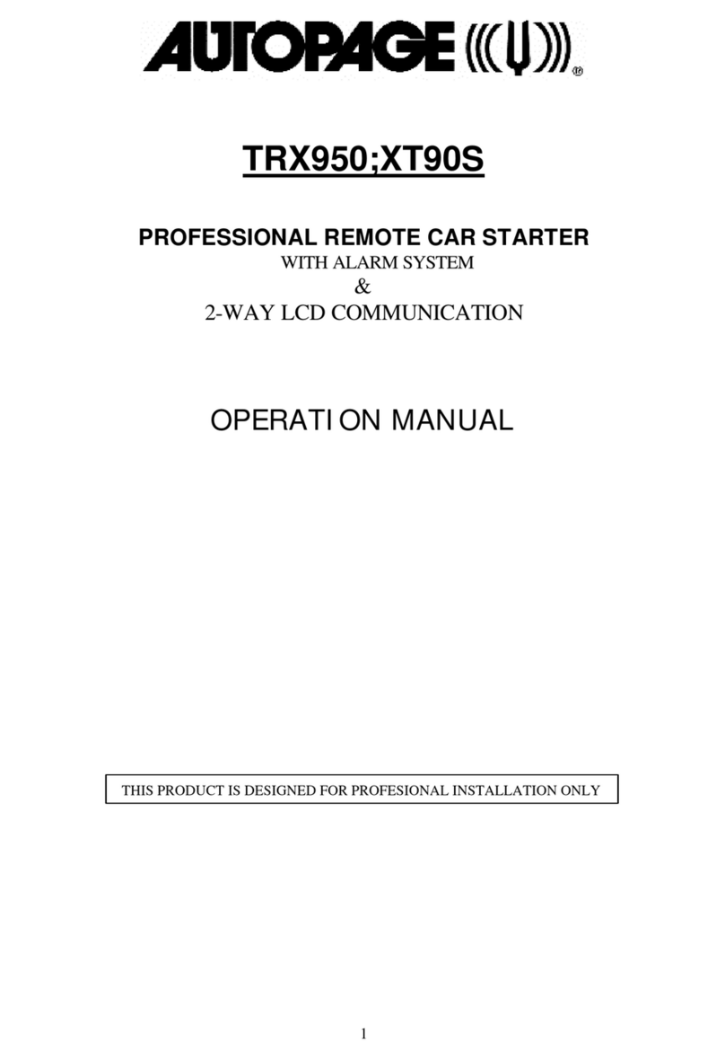 Auto Page TRX950 Operation manual