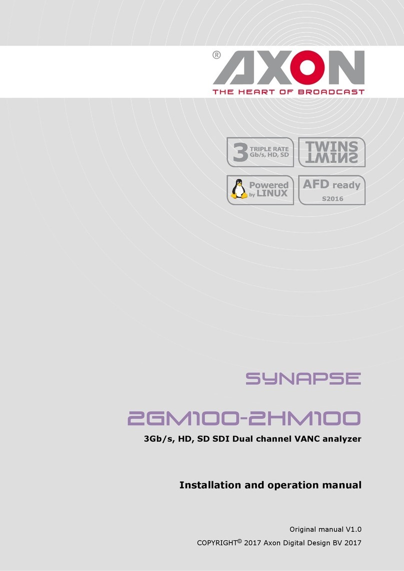 Axon Synapse 2GM100 Installation and operation manual