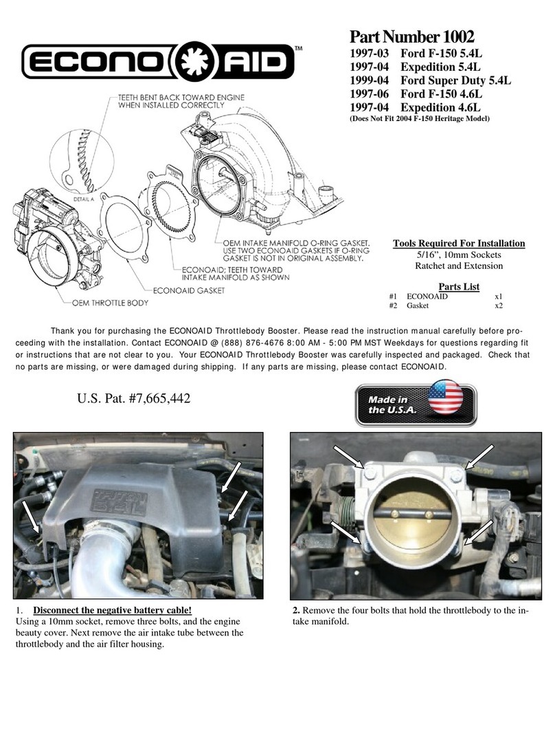 Jegs ECONOAID 1002 quick start guide