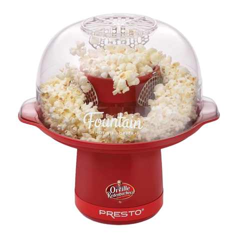 Presto Orville Redenbacher's Fountain instructions