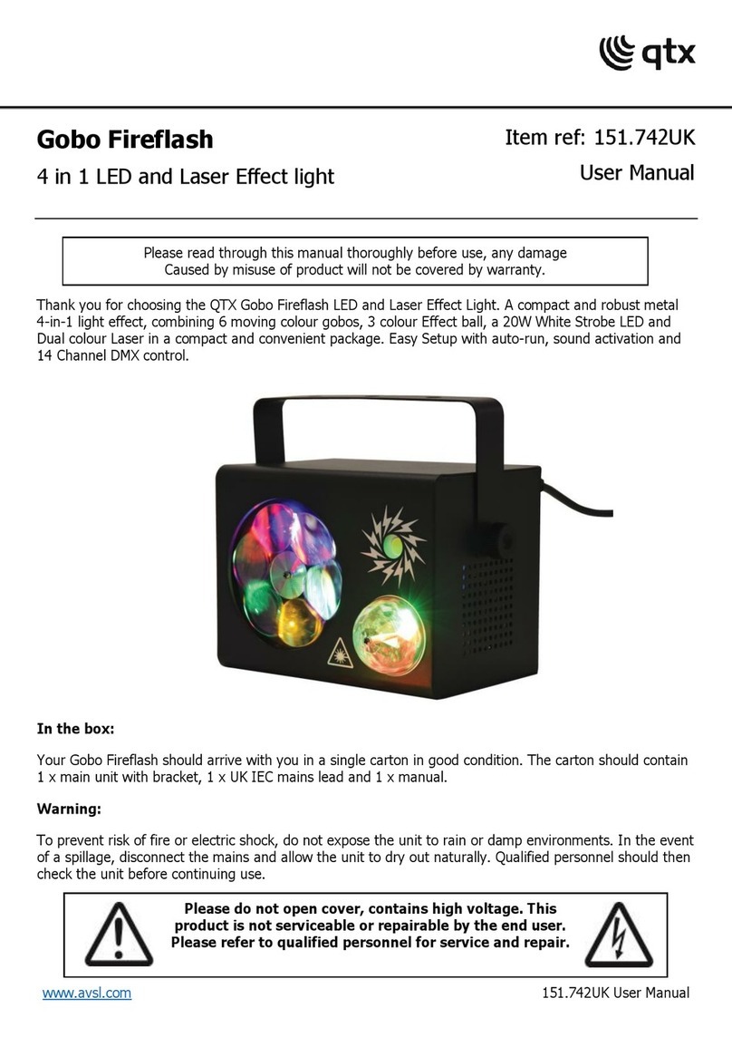 Qtx Gobo Fireflash user manual