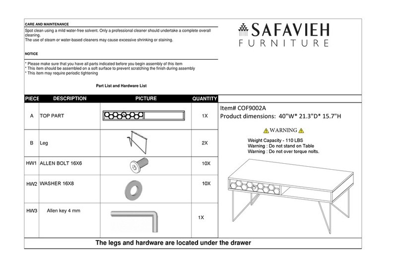 Safavieh COF9002A quick start guide