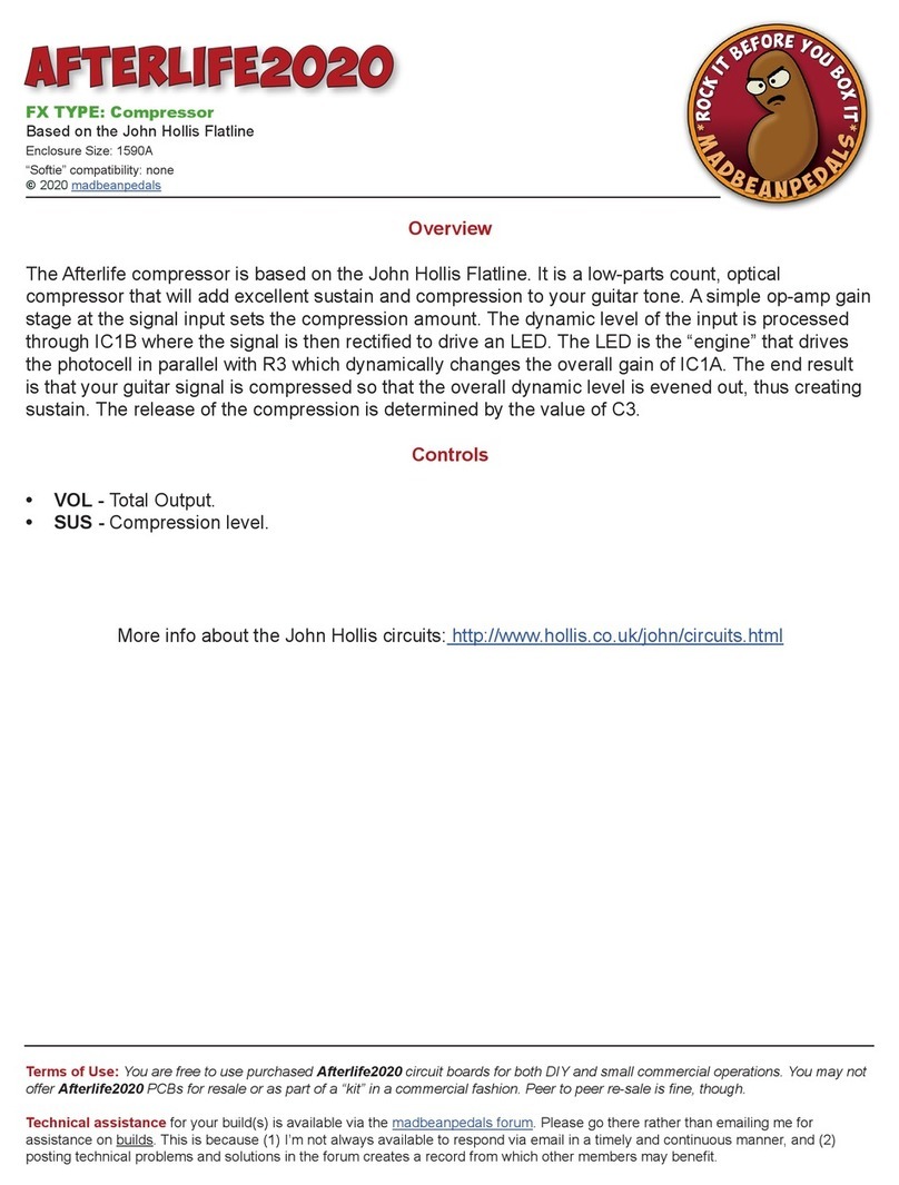 Mad Bean Pedals Afterlife 2020 User manual
