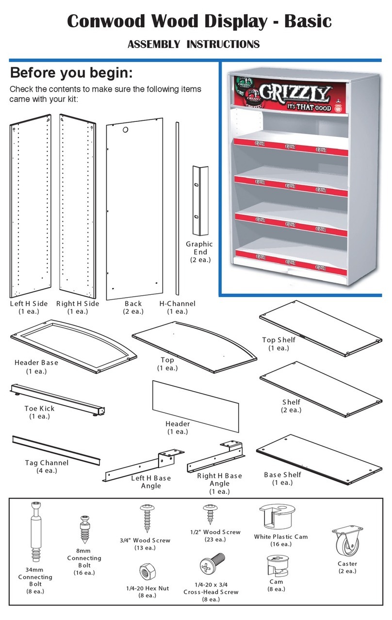 Grizzly Conwood Wood Display User manual