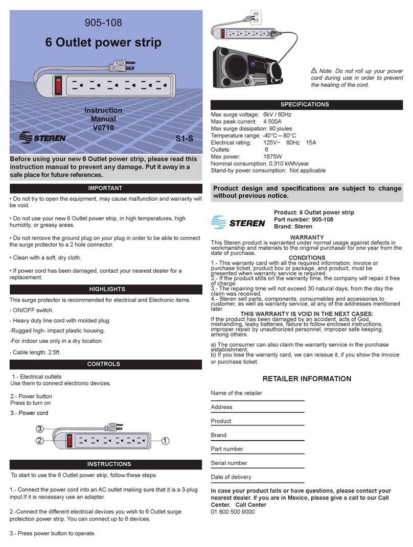Steren 905-108 instruction manual