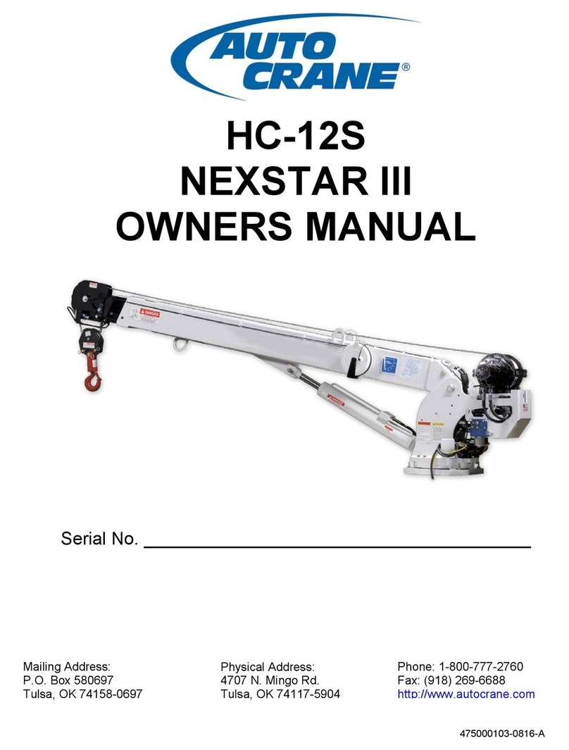 Auto Crane NEXSTAR III owner's manual