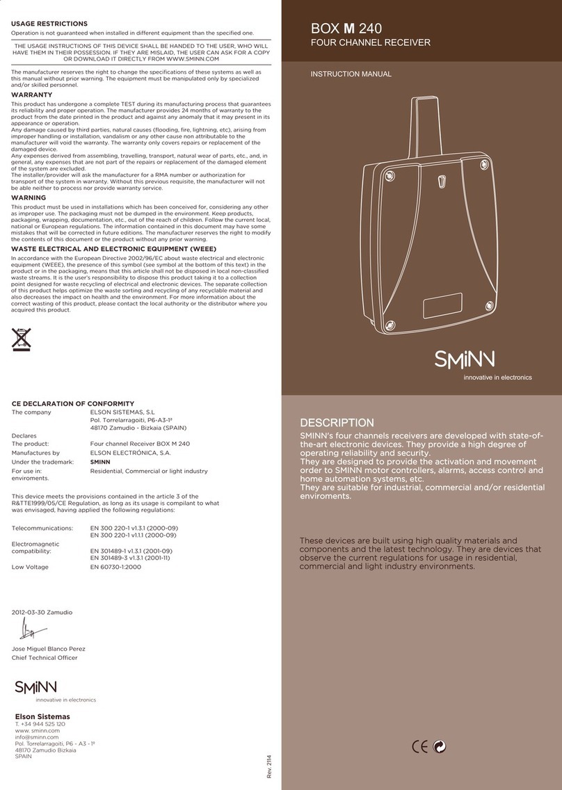 Sminn BOX M 240 instruction manual