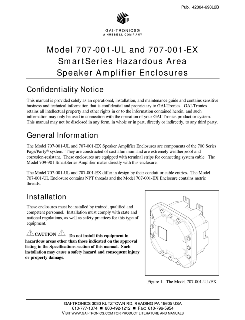 Hubbell GAI-Tronics 707-001-UL manual