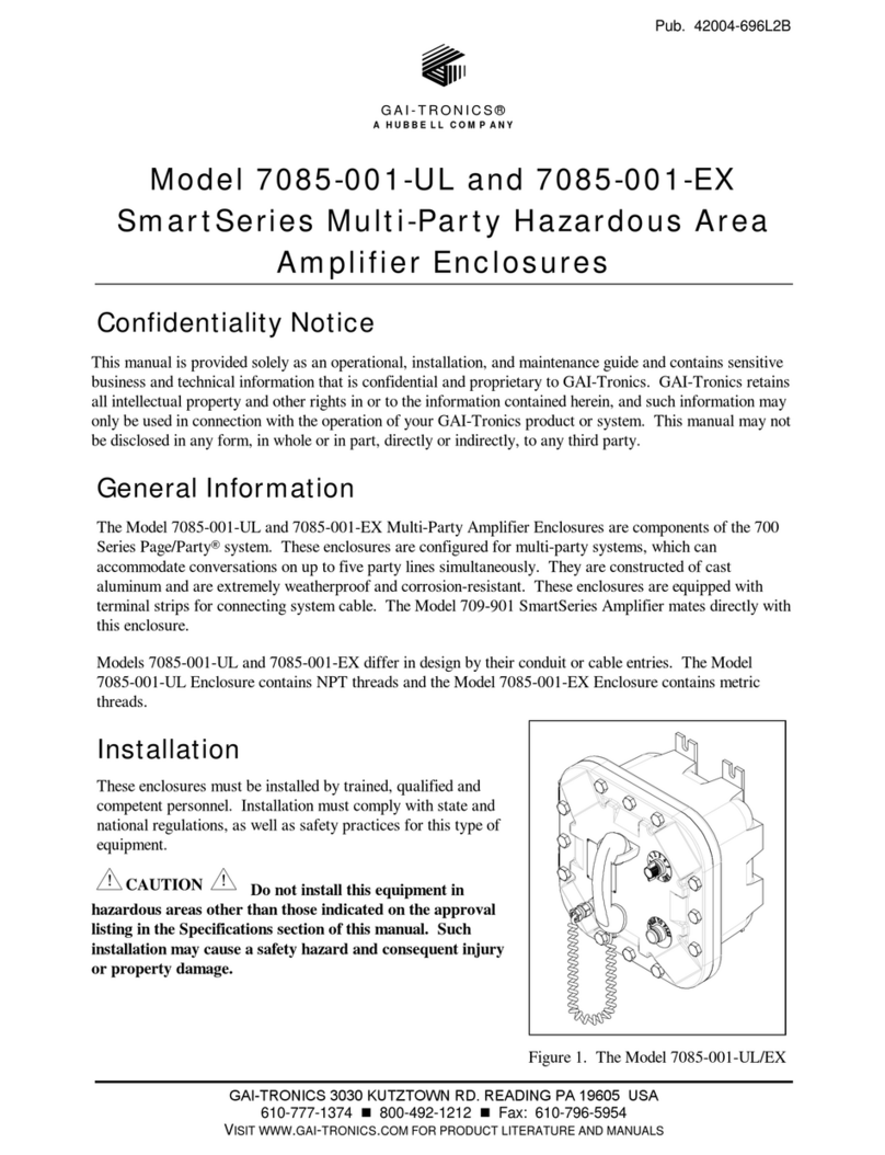 Hubbell GAI-Tronics 7085-001-UL User manual