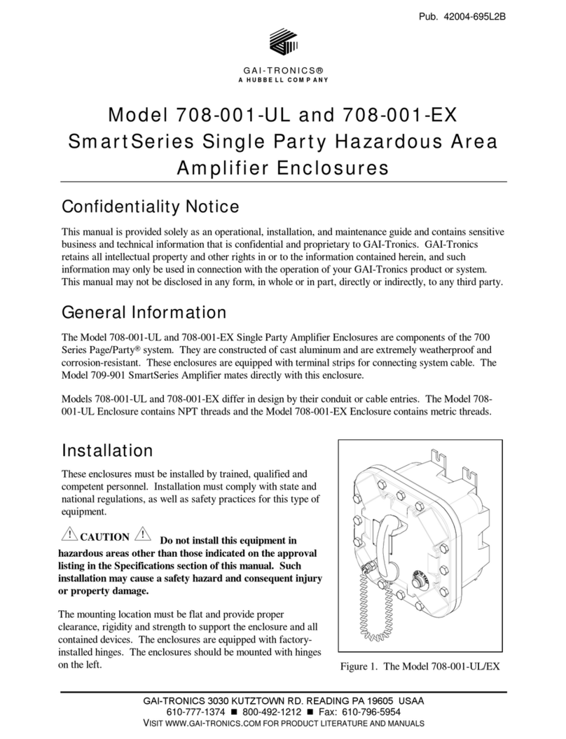 Hubbell GAI-Tronics 708-001-UL manual