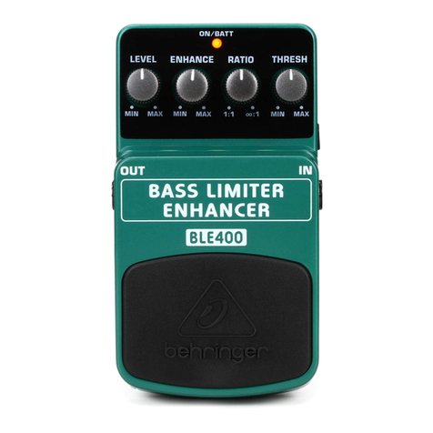 Behringer BASS LIMITER ENHANCER BLE400 User manual Behringer BASS LIMITER ENHANCER BLE400 User manual