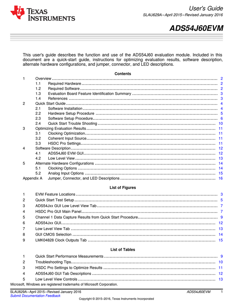 Texas Instruments ADS54J60EVM User manual Texas Instruments ADS54J60EVM User manual
