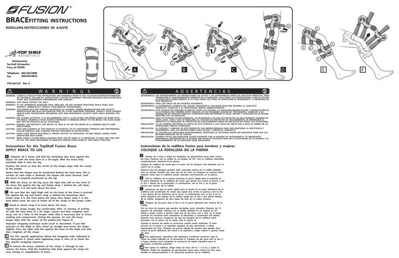 Fusion BRACE Fitting instructions