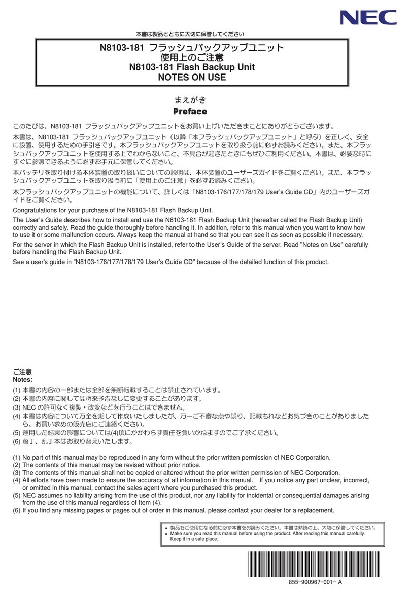 NEC N8103-181 Operating instructions