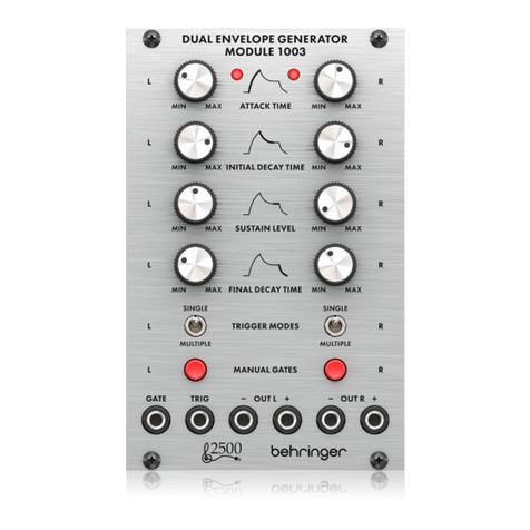 Behringer DUAL ENVELOPE GENERATOR MODULE 1003 quick start guide