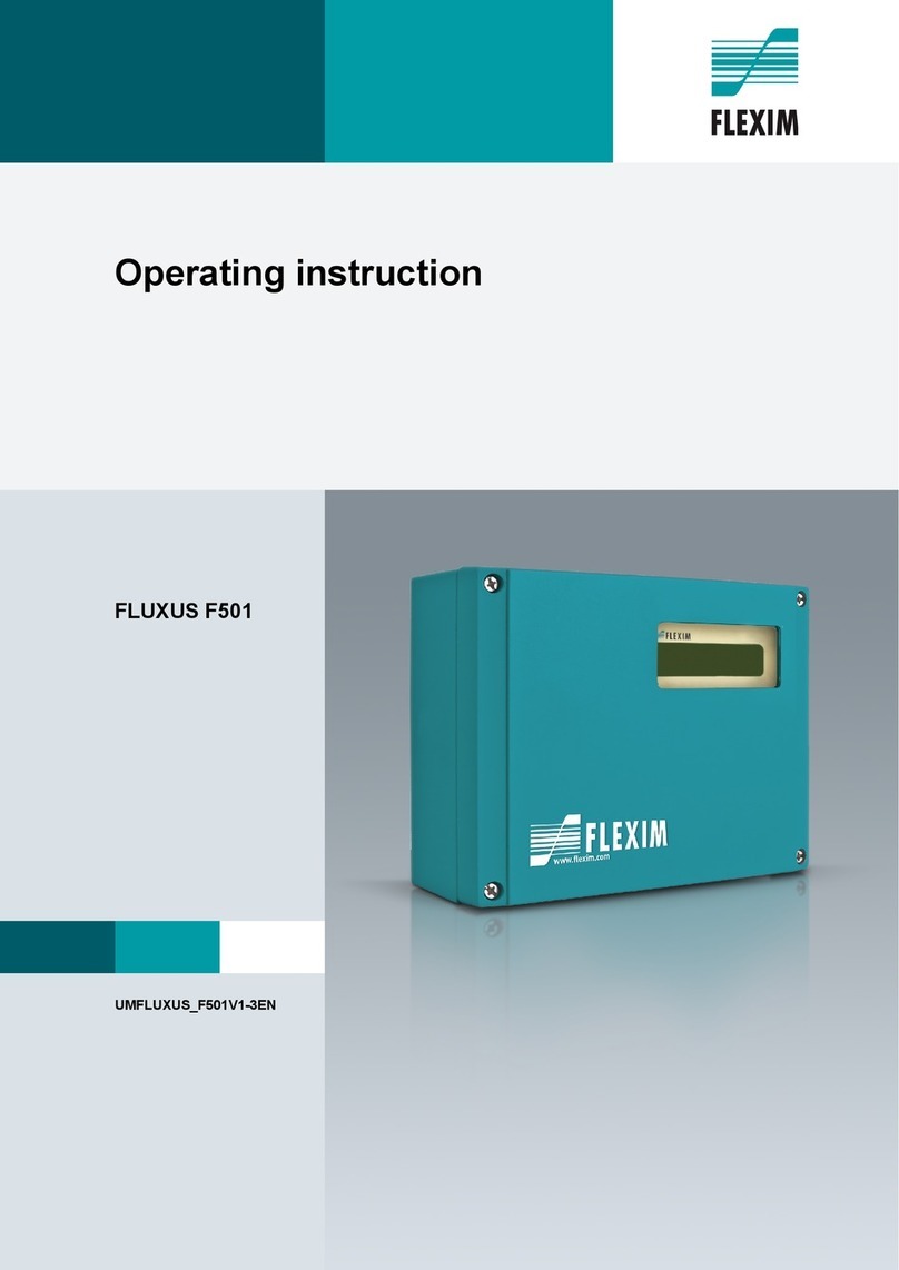 Flexim FLUXUS F501 Operating	 instruction
