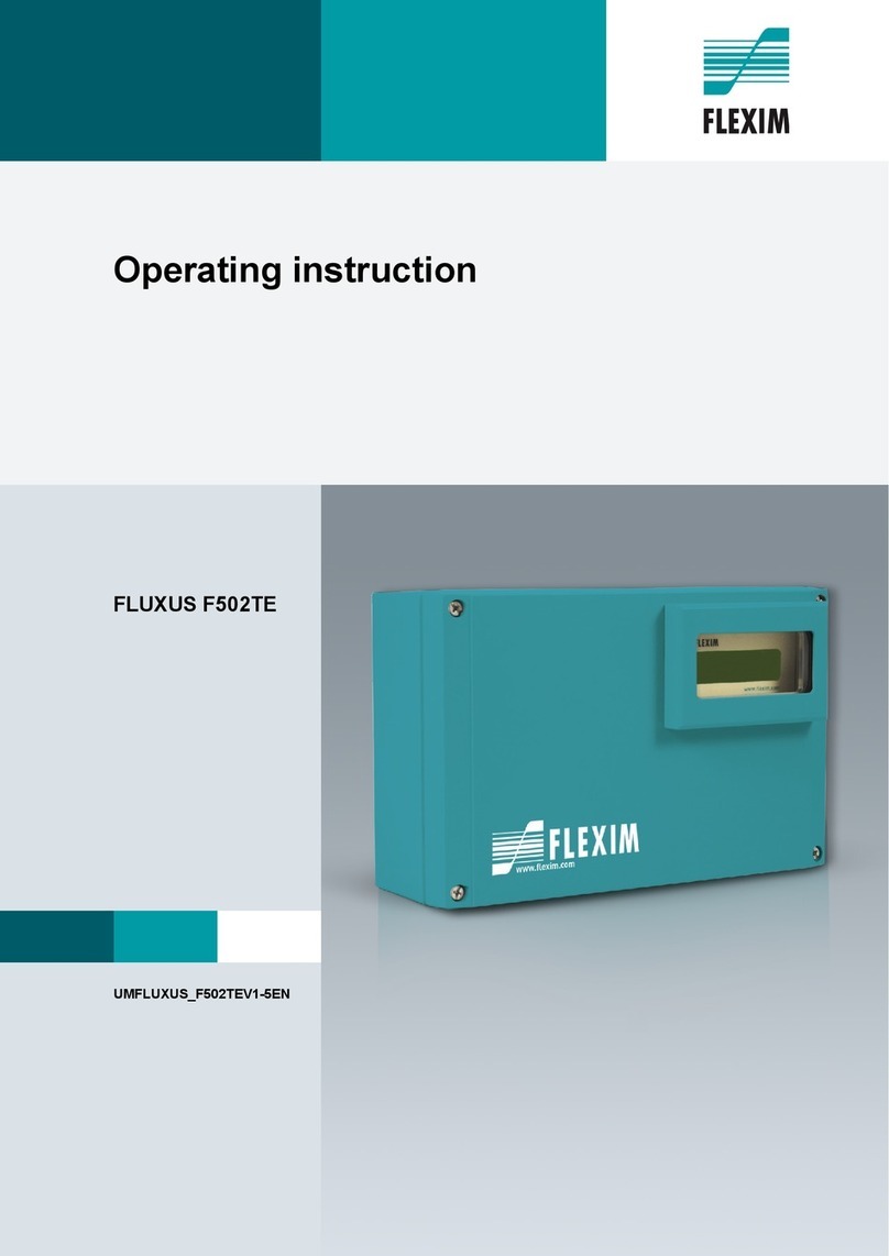 Flexim FLUXUS F502TE Operating	 instruction