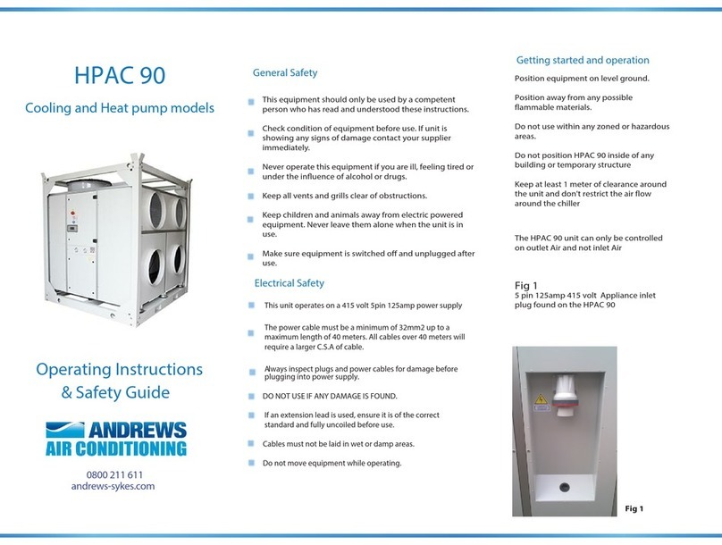 andrews HPAC 90 Operating instructions  & safety guide