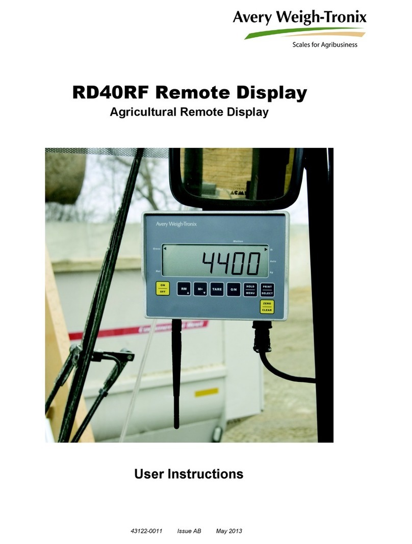 Avery Weigh-Tronix RD40RF User manual