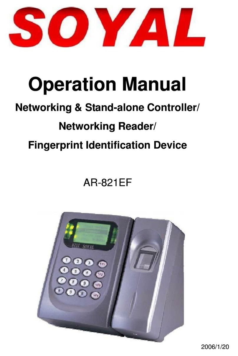 Soyal AR-821EF User manual