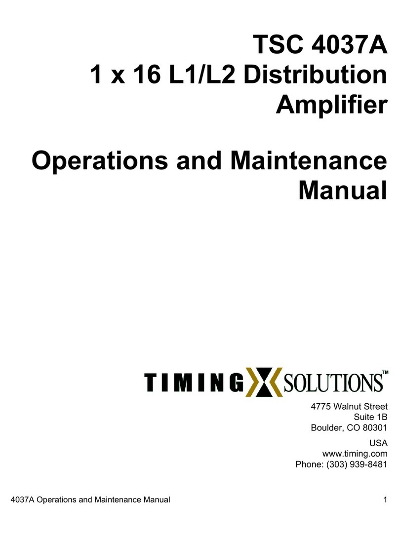 Timing TSC 4037A Operation and maintenance manual