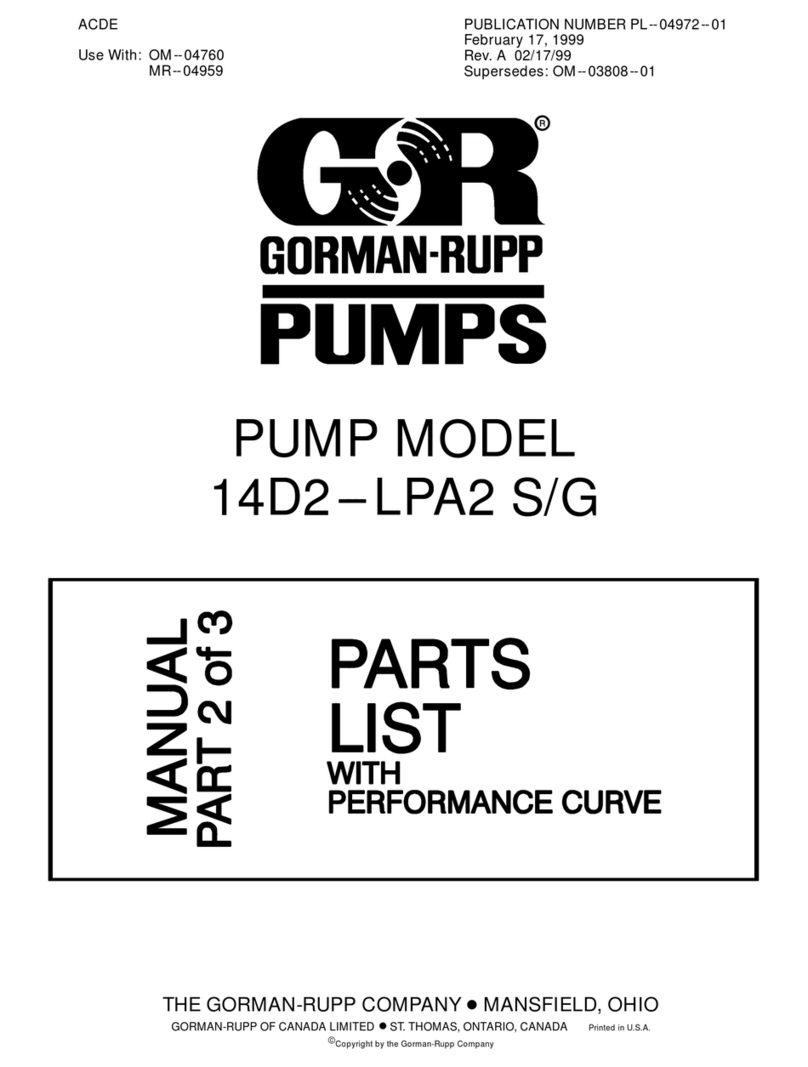 Gormann-Rupp Pumps 14D2-LPA2 S/G User manual Gormann-Rupp Pumps 14D2-LPA2 S/G User manual