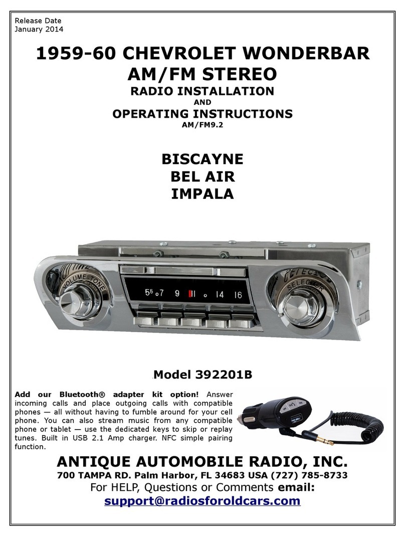 Antique Automobile Radio 392201B operating instructions