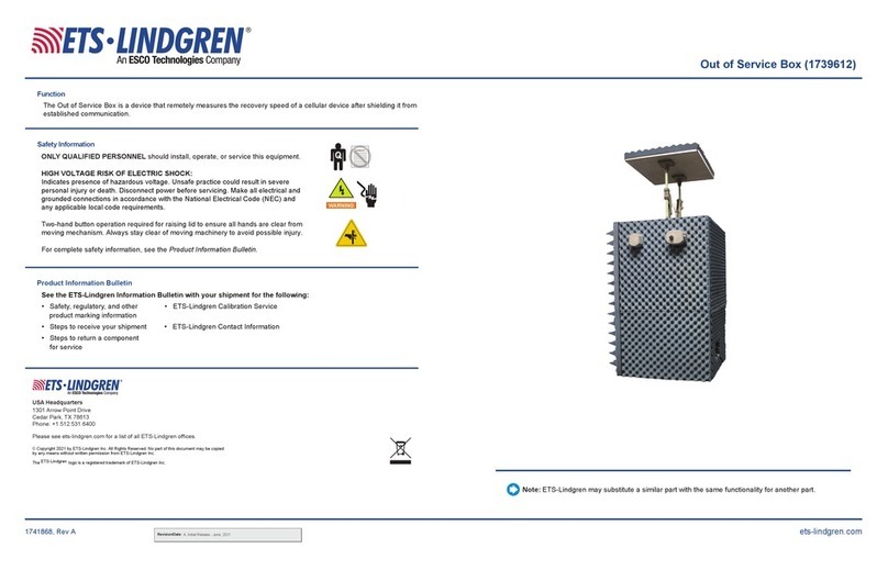 ESCO Technologies ETS-LINDGREN 1739612 quick start guide