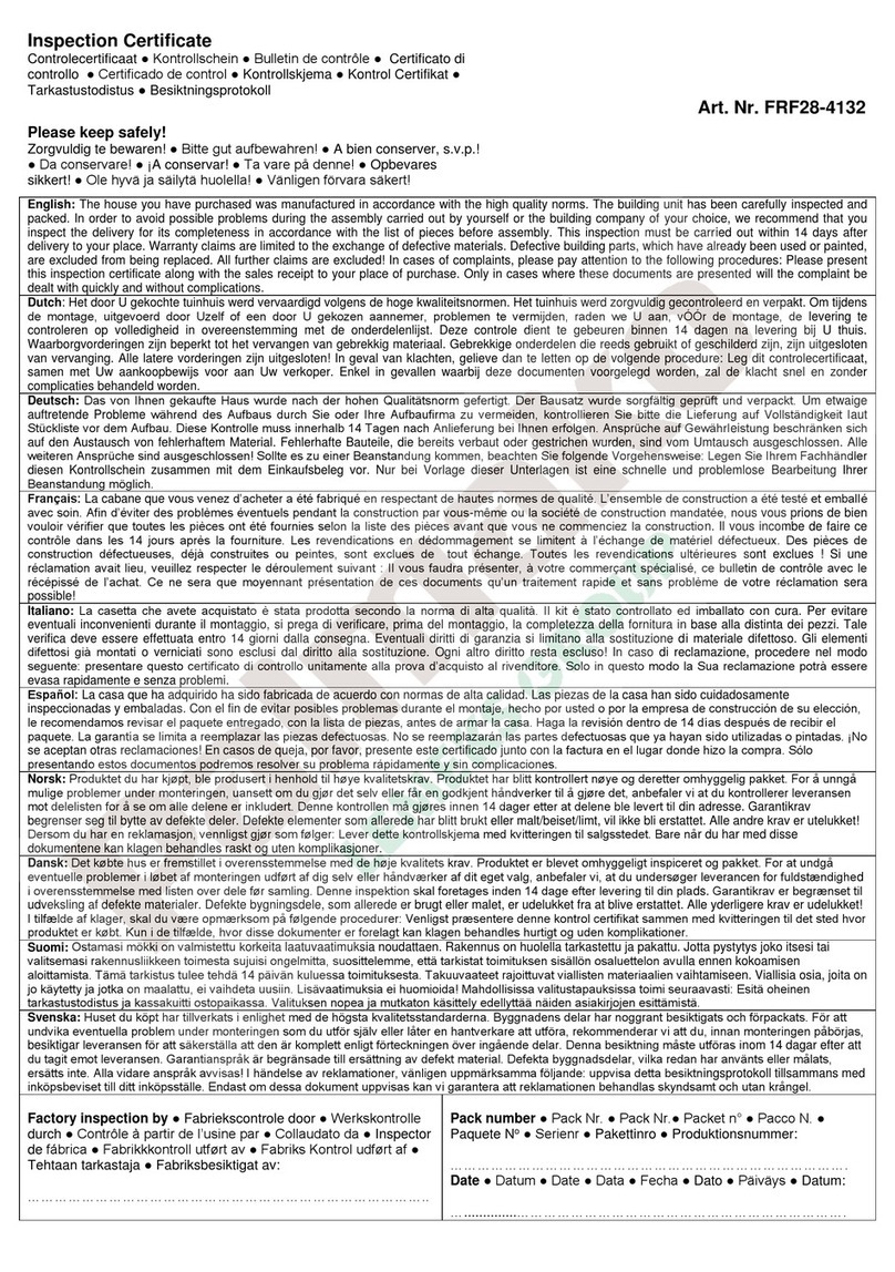 Palmako FRF28-4132 User manual