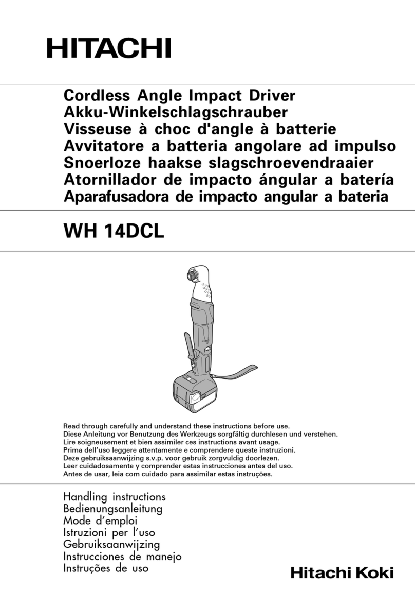 Hitachi WH 14DCL Handling instructions Hitachi WH 14DCL Handling instructions