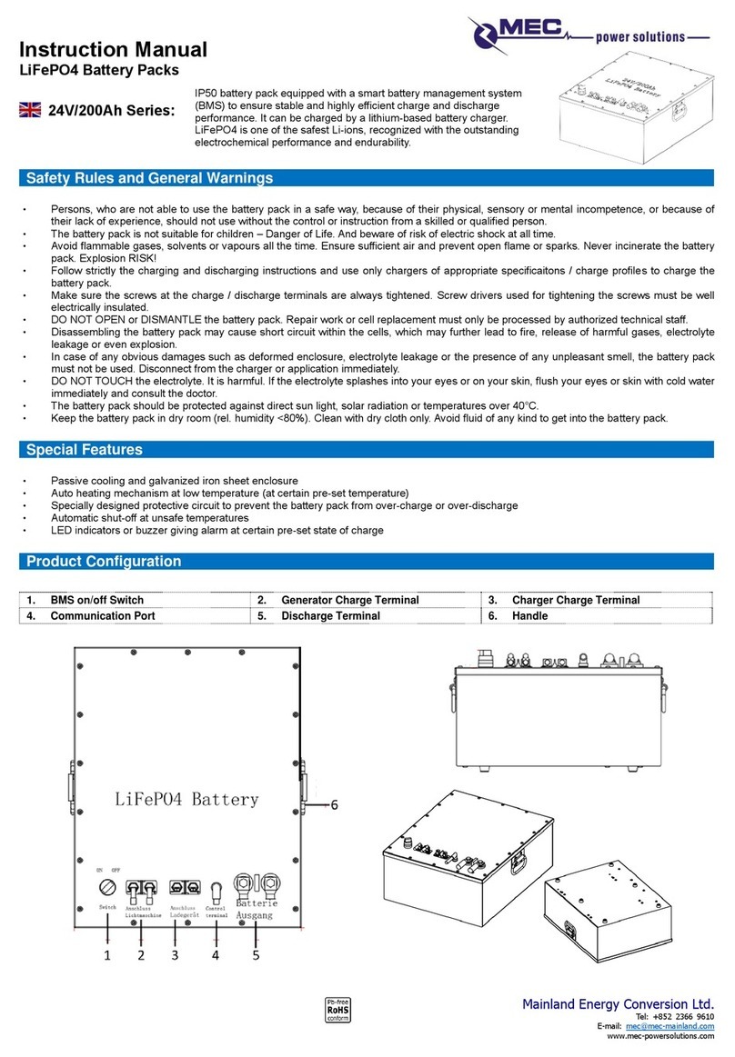 Mec 24V/200Ah Series instruction manual