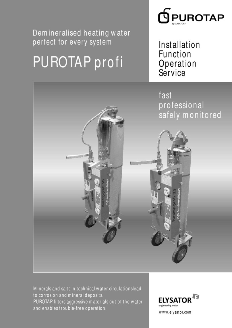 elysator PUROTAP profi Installation Function Operation Service