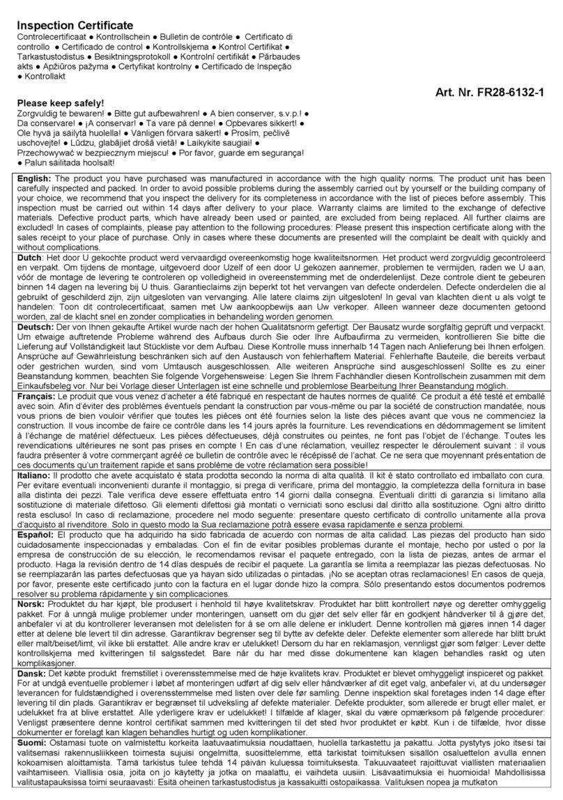 Palmako FR28-6132-1 User manual