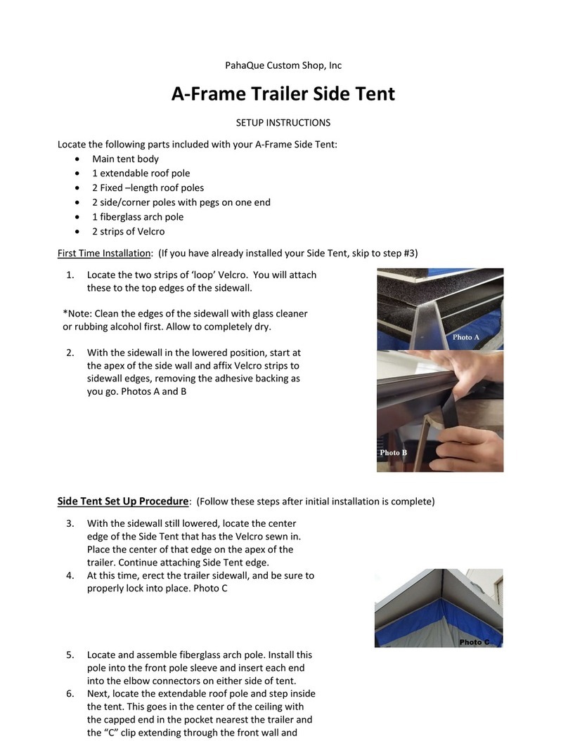 PahaQue A-Frame Trailer Side Tent Setup instructions