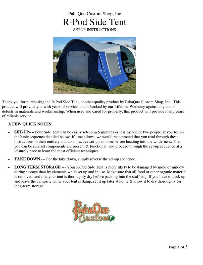 PahaQue R-Pod Side Tent Setup instructions