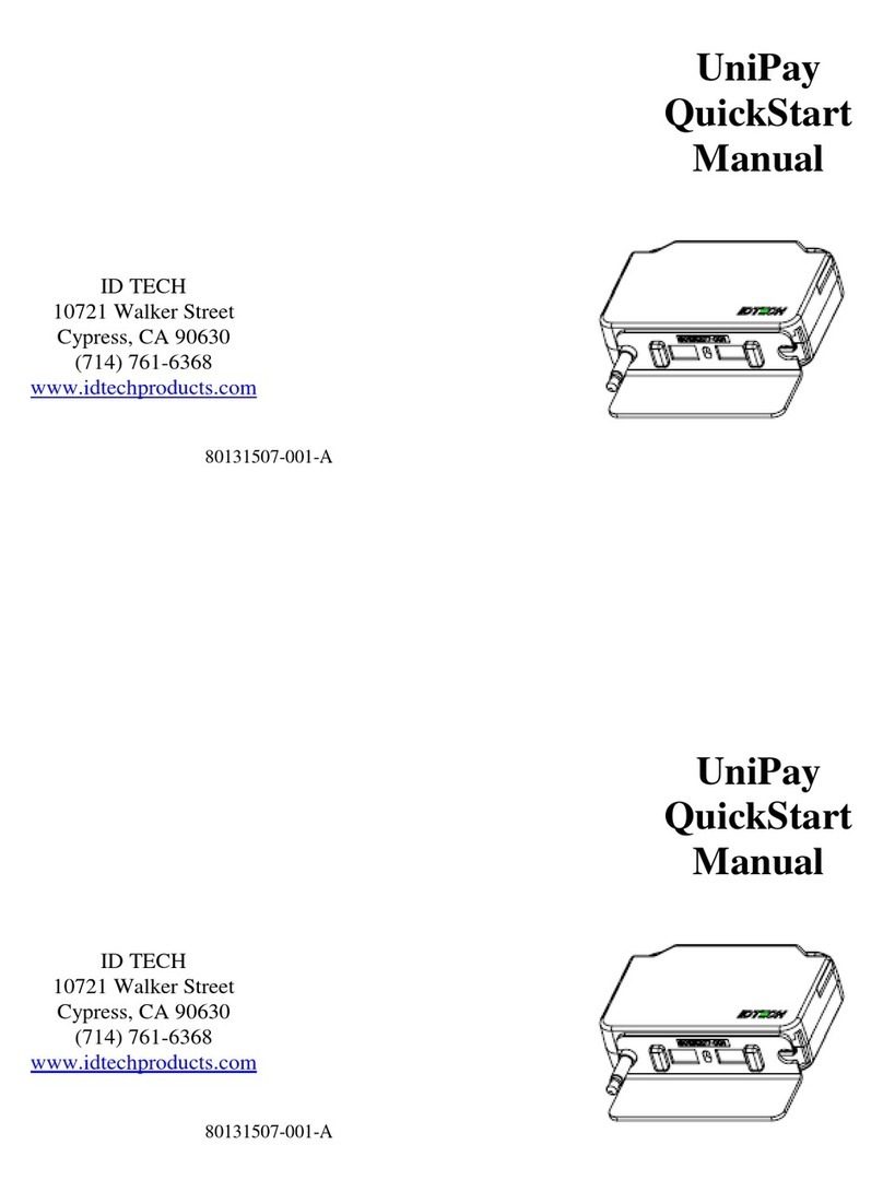 IDTECH UniPay Quick start manual