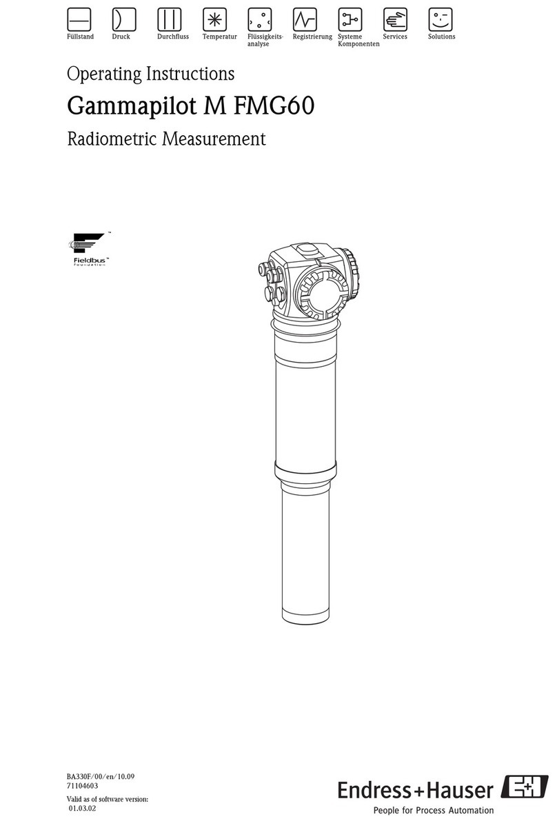 Endress+Hauser Gammapilot M FMG60 operating instructions