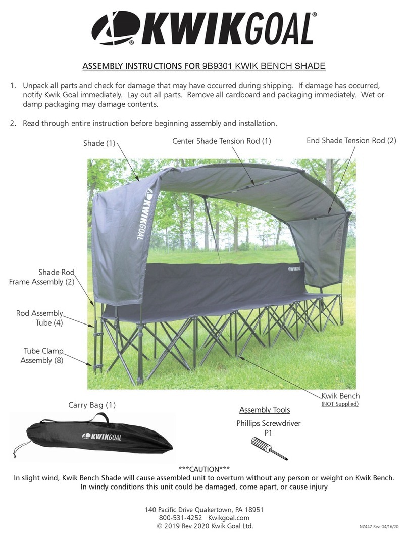 KWIK GOAL 9B9301 Assembly instructions