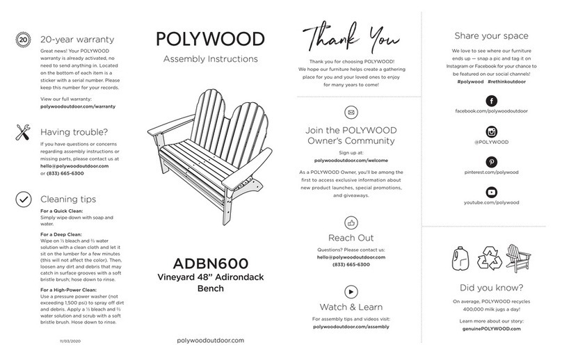 Polywood ADBN600 User manual