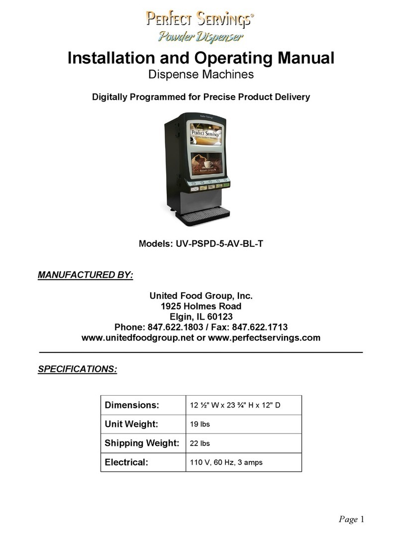 Perfect Servings UV-PSPD-5-AV-BL-T Installation and operating manual