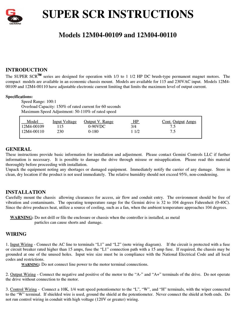 Gemini Super SCR Series User manual