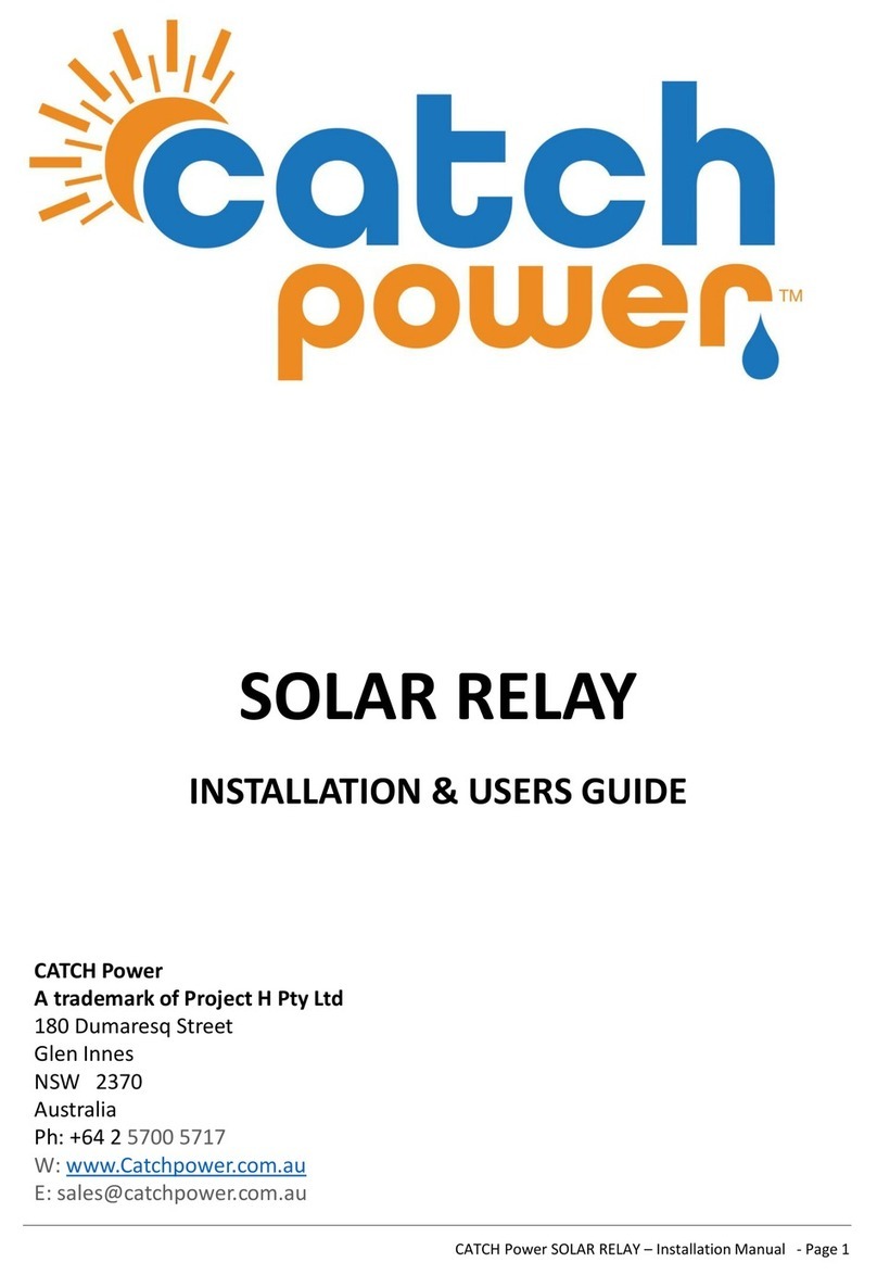 Catch Power SOLAR RELAY Installation & user guide