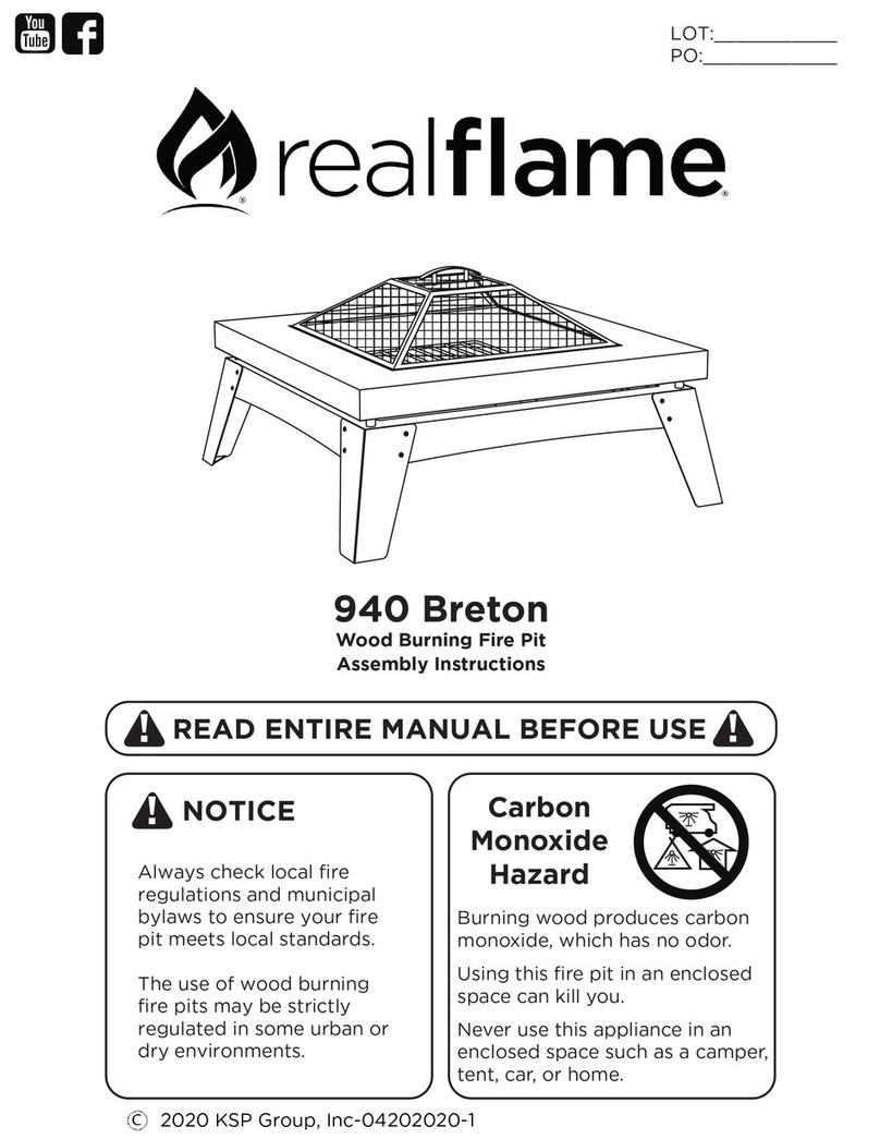 RealFlame Breton 940 Assembly instructions
