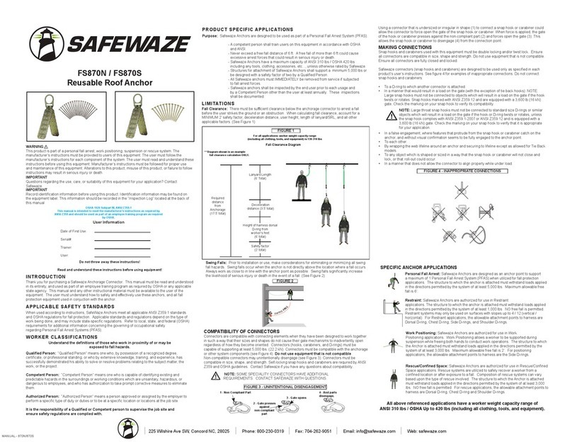 SafeWaze FS870N quick start guide